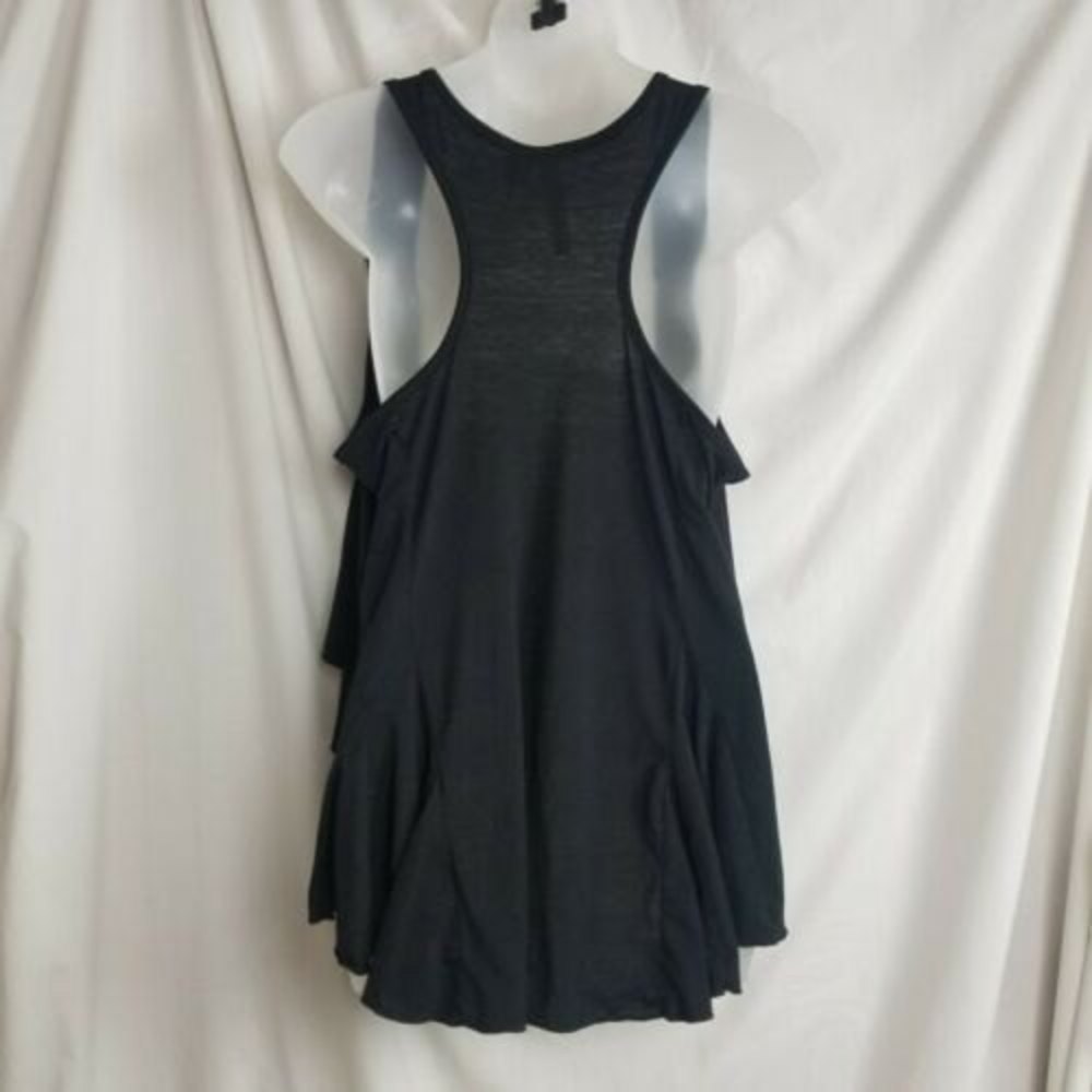 4/$25 EYESHADOW Black Boho Sleeveless Swing Vest Womens M Rhinestones & Pearls - Picture 4 of 12